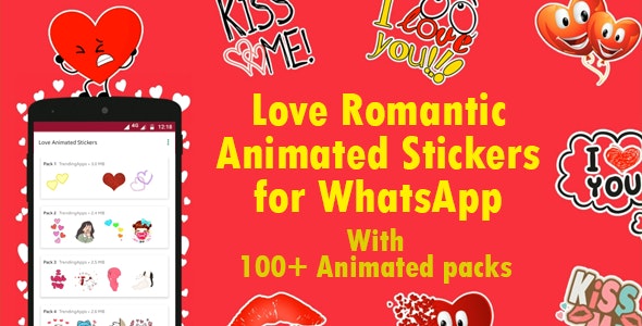 Love Animated Stickers for WhatsApp - Sticker Keyboard (+Bonus 2500+ Animated Stickers)