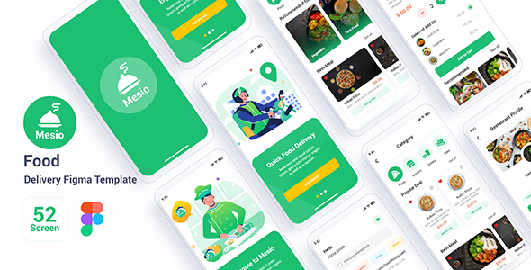 Mesio – Food Delivery Sketch Template