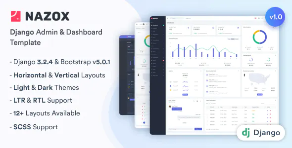 Nazox - Django Admin & Dashboard Template