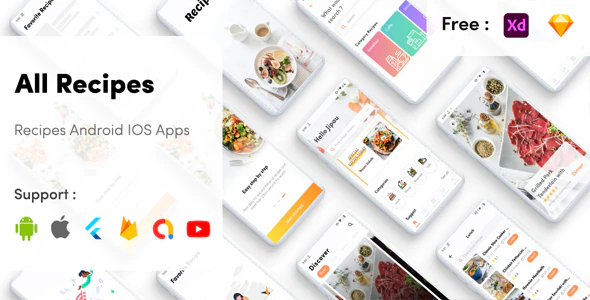 Recipe App - Ultimate Recipes App flutter 3.0 Cooking app Android and IOS