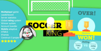 Soccer King - Construct 3, HTML5, Multiplayer, Rating System, Mobile