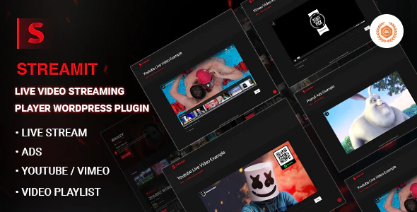 Streamit - Live Video Streaming Player WordPress Plugin