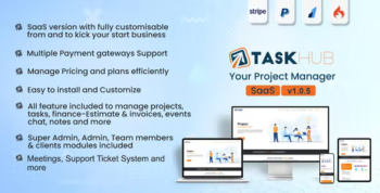 Taskhub SaaS - Project Management Tool, Finance & CRM Tool