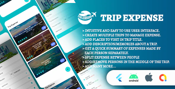 Trip Expense - Android + iOS App - Flutter Full Application Source Code - Flutter 2.2