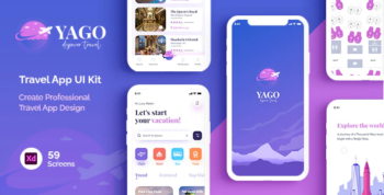 YAGO - Travel App UI Kit for Sketch