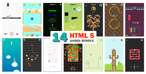 14 GAMES Bundle / HTML 5 / Construct 3