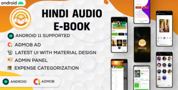 Android Audio book - Audible - Audiobok WIth Chapter - Home Section - Android App - Admob
