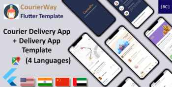 Courier Delivery Template - Flutter - 2 Apps - User & Delivery App - Multi Language - CourierWay