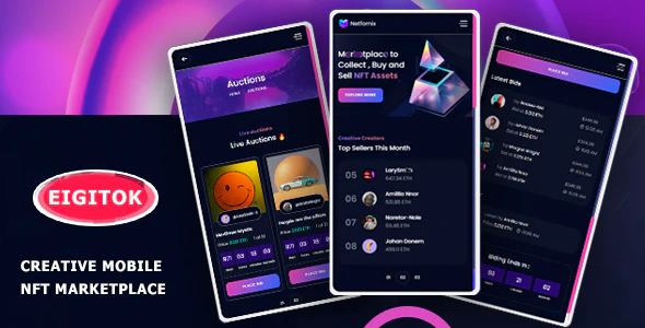 Eigitok - Mobile NFT Marketplace