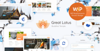Great Lotus - Oriental Buddhist Temple WordPress Theme + RTL