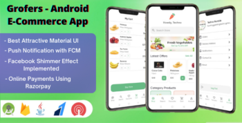 Grofers - Android Grocery, Food Ecommerce App - Firebase, Awesome Admin Panel