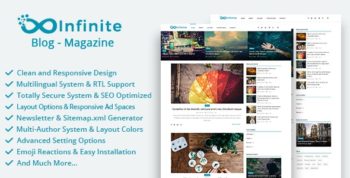 Infinite - Blog & Magazine Script + Demo Content