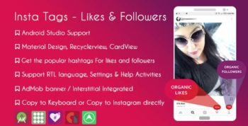 Instagram Hashtags - likes & followers & AdMob + GDPR