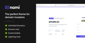 Nami - Complete Domain Sale Theme for WordPress