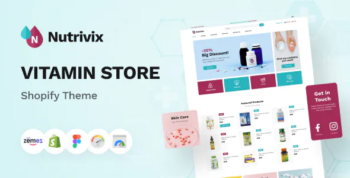 Nutrivix - Shopify Vitamin Store Theme, Food Supplements