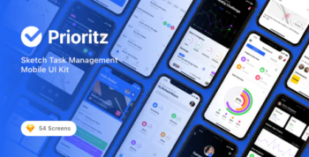 Prioritz - Sketch Task Management Mobile UI Kit