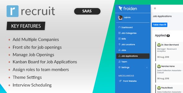 Recruit SAAS - Recruitment Manager