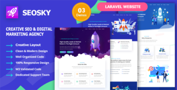 SEOsky - Laravel SEO & Digital Marketing Agency Website Script