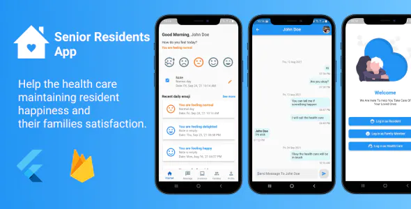 Senior Residents App - Flutter with Firebase