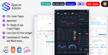 Specie - Cryptocurrency Admin Dashboard Template Bitcoin ICO Cards