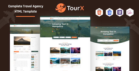 TourX - Travels Tourism Agency React Template