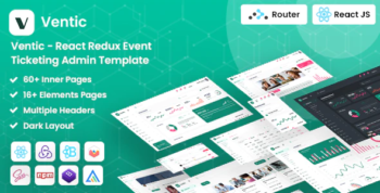 Ventic - React Redux Event Ticketing Admin Template