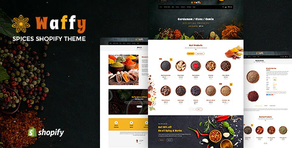 Waffy - Spices, Dry Fruits and Nuts Organic shop Shopify Theme