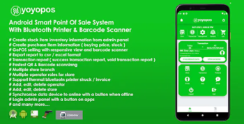 YoyoPOS - Point Of Sales for Android APP with Barcode Scanner and API