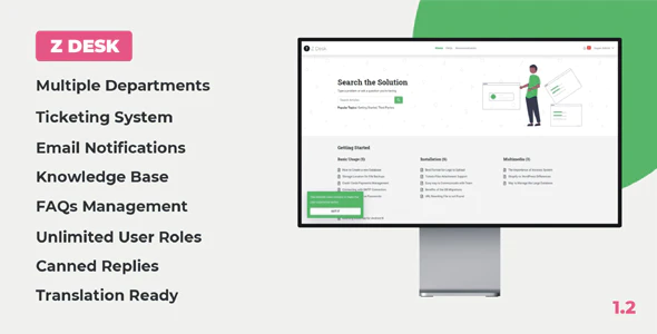 Z Desk - Support Tickets System with Knowledge Base and FAQs