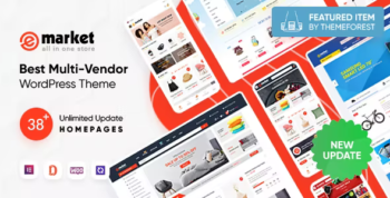 eMarket - All-in-One Multi Vendor MarketPlace Elementor WordPress Theme