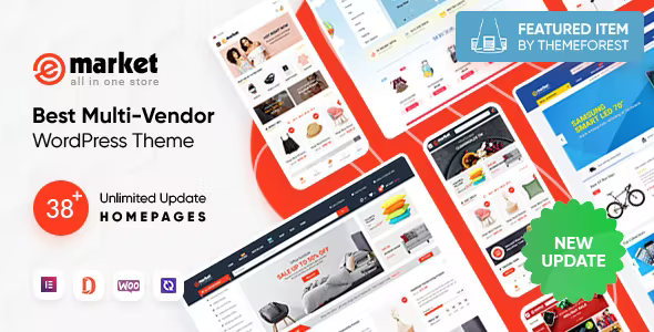 eMarket - All-in-One Multi Vendor MarketPlace Elementor WordPress Theme