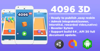 4096 3D (Unity Game Template + Unity Ads)
