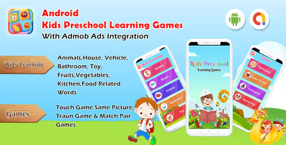 Android Kids Preschool Learning games - Baby First words (V_2)(Android 12)