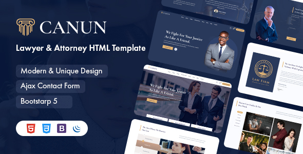 Canun - Lawyer & Attorney WordPress Theme