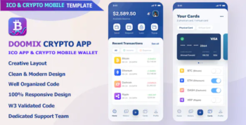 Doomix - ICO App & Crypto Wallet Mobile Template
