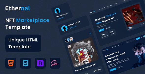 Ethernal - NFT Marketplace HTML Template