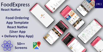 Food Ordering App Template in React Native - 2 Apps - User App + Delivery Boy App