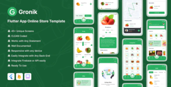 Gronik - Grocery Shop Flutter App Online Store Template