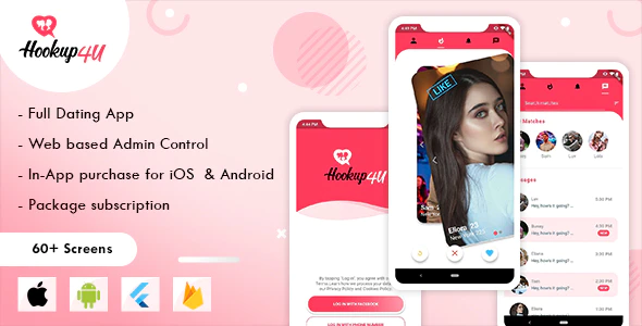 Hookup4u - Dating App | AI-Powered Flutter Dating App with Admin Panel | Tinder Clone