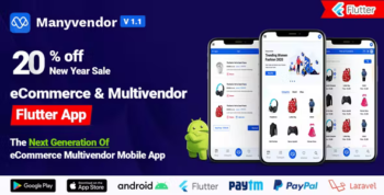 Manyvendor eCommerce Customer Mobile App - Flutter iOS & Android