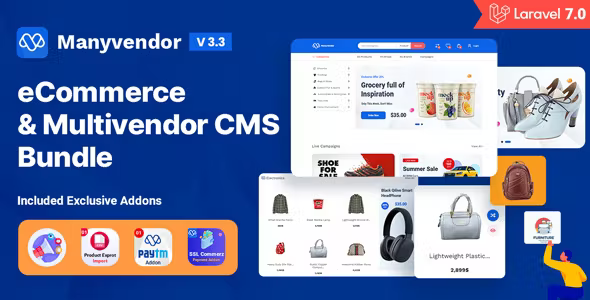 Manyvendor - eCommerce & Multivendor CMS Bundle