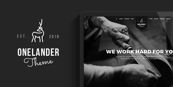 OneLander - Creative Landing Page WordPress Theme