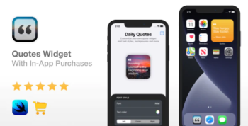 Quotes Widget - iOS 14 & In-App Purchases - Widget app - Xcode 12