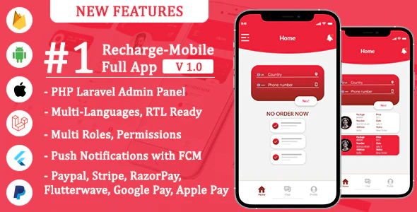 Recharge Mobile - Flutter Recharge Mobile application