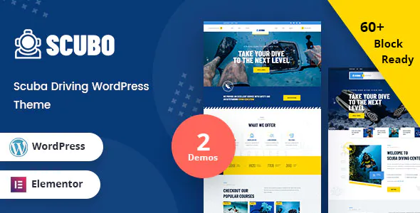 Scubo - Scuba Diving Centre WordPress Theme + RTL