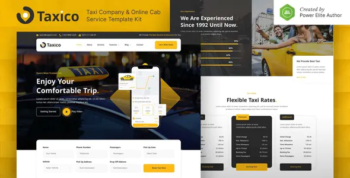 Taxico – Taxi Company & Online Cab Service Elementor Template Kit