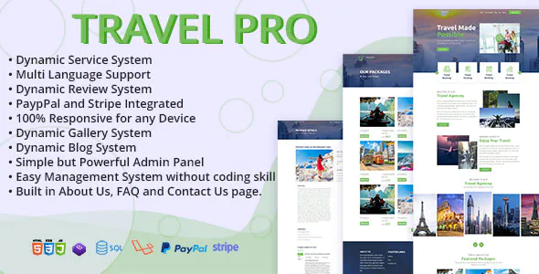 TravelPRO - Tour and Travel Agency Management System with Booking Engine