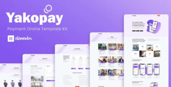 Yakopay - Online Payment App Elementor Template Kit