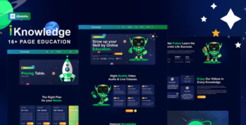 iknowledge - education online & learning platform elementor template kit