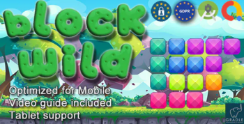 Bundle 5 Android Games: Domino Party, Parcheesi Ludo, Zumbla Deluxe, Block Puzzle Wild, Tetris Block Puzzle (Admob + GDPR + Android Studio)